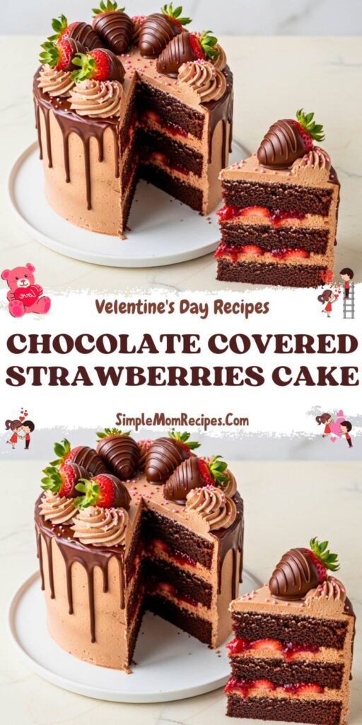 Chocolate Covered Strawberries Cake Recipe