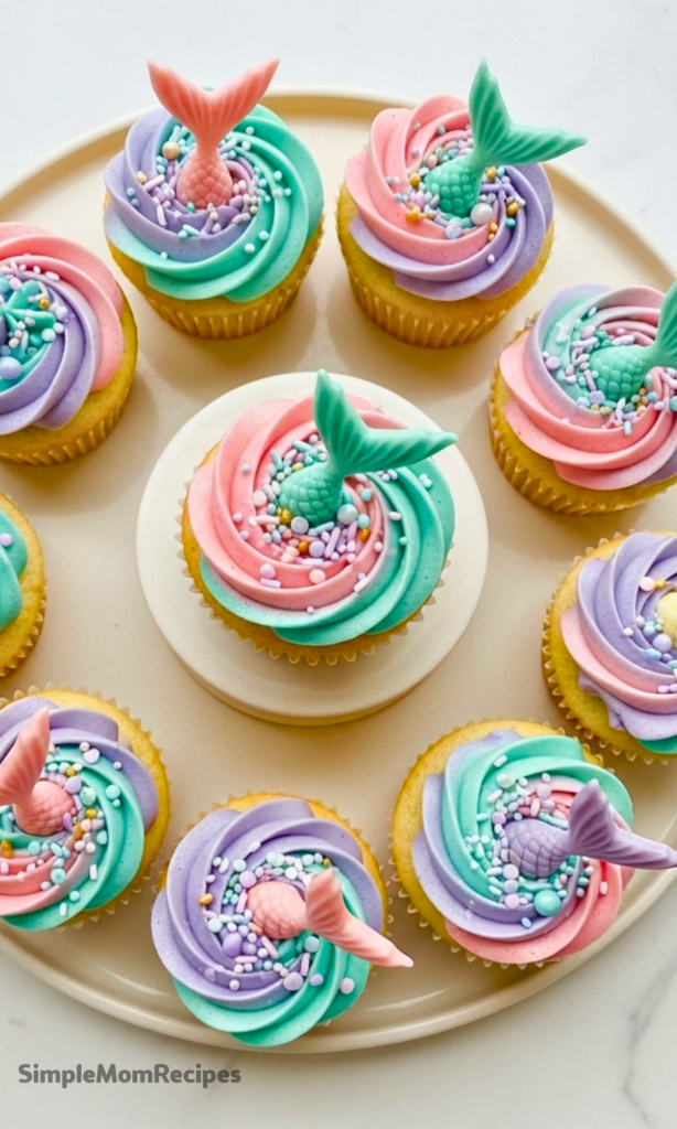 Easy Mermaid Cupcakes Recipe