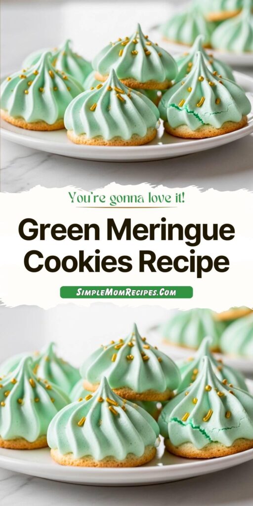 Green Meringue Cookies Recipe