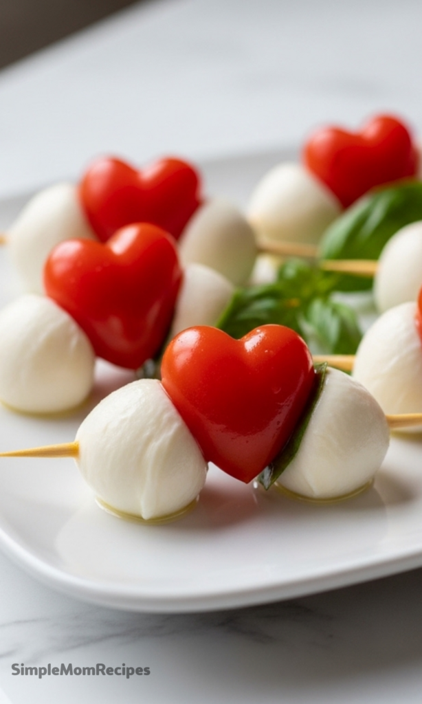 Heart Caprese Skewers Recipe
