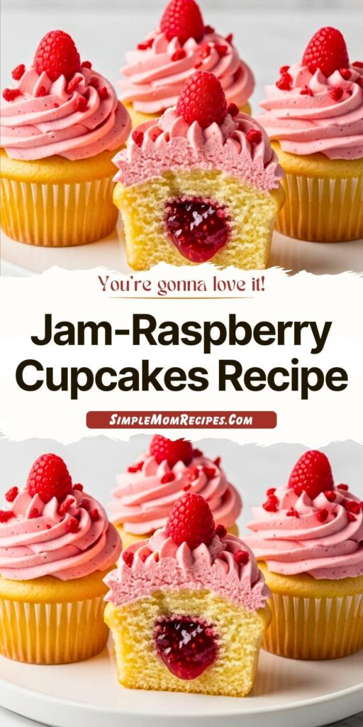 Jam-Filled Raspberry Cupcakes Recipe