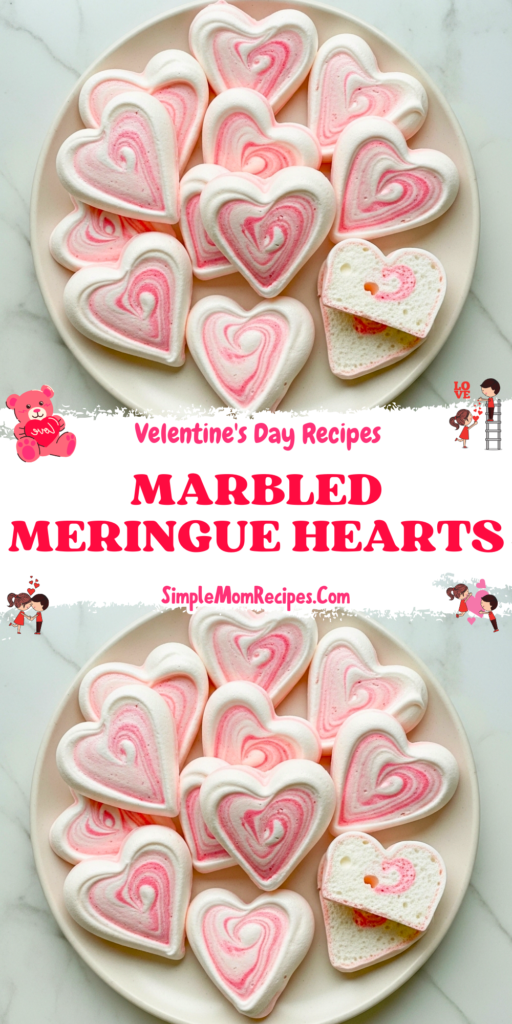 Marbled Meringue Hearts Recipe
