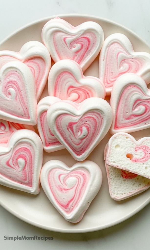 Marbled Meringue Hearts Recipe