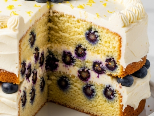 Moist Lemon Blueberry Cake Recipe