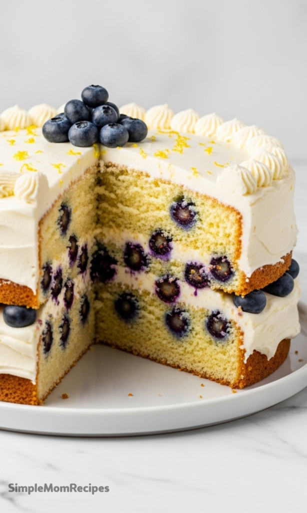 Moist Lemon Blueberry Cake Recipe
