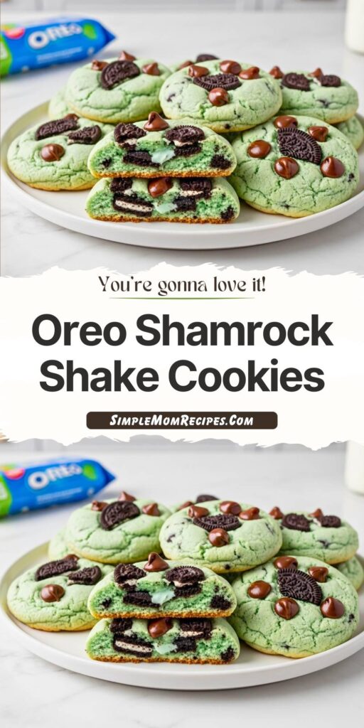 Oreo Shamrock Shake Cookies Recipe