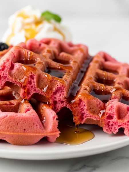 Pink Velvet Waffles Recipe