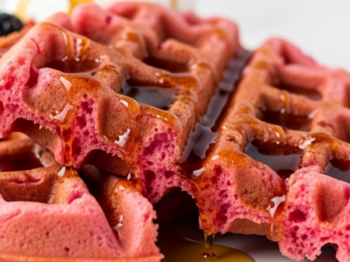 Pink Velvet Waffles Recipe