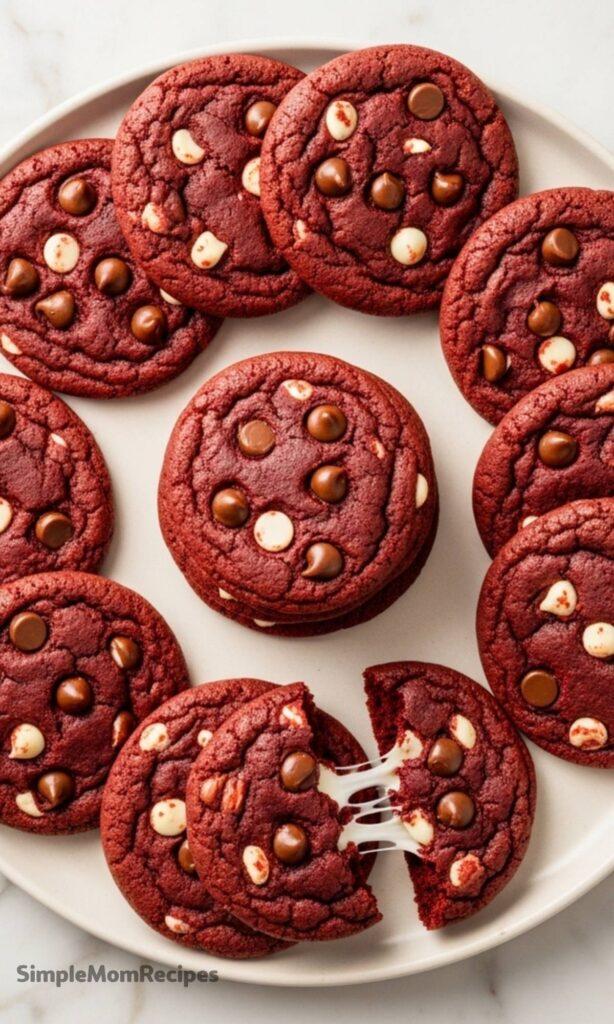Red Velvet Chocolate Chip Cookies Recipe