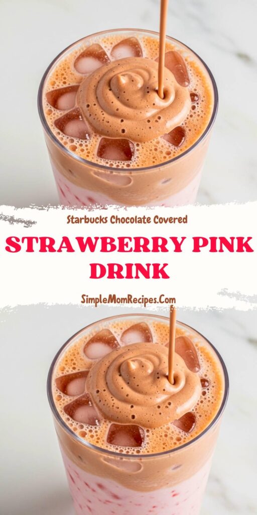Starbucks Chocolate Covered Strawberry Pink Drink Recipe