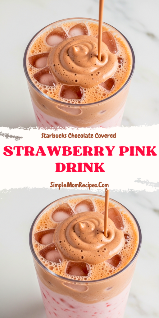 Starbucks Chocolate Covered Strawberry Pink Drink Recipe