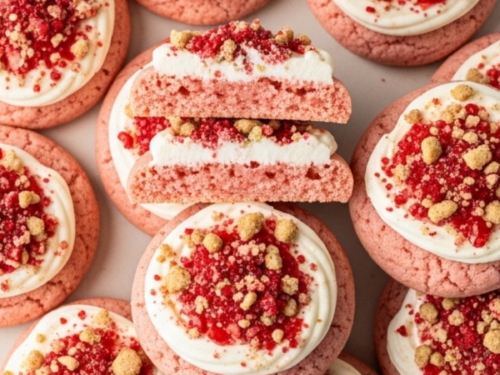 Strawberry Crunch Cake Cookies Recipe