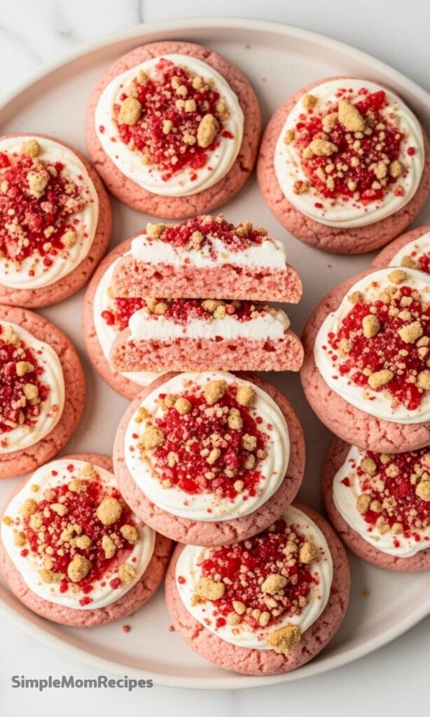 Strawberry Crunch Cake Cookies Recipe