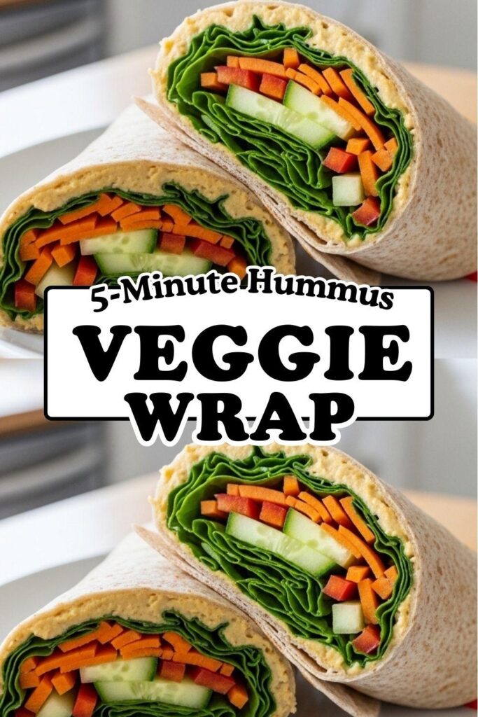 5-Minute Hummus Veggie Wrap Recipe