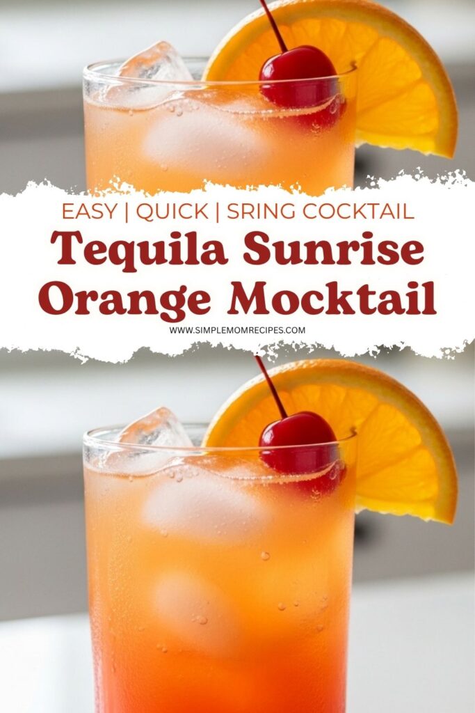 Tequila Sunrise Orange Mocktail Recipe