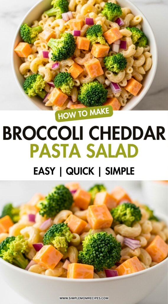 Broccoli Cheddar Pasta Salad Recipe
