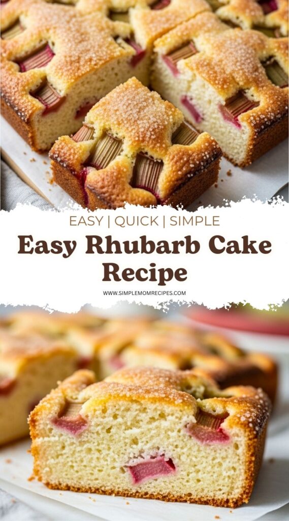 Easy Rhubarb Cake Recipe