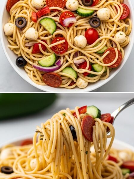 Easy Spaghetti Pasta Salad Recipe