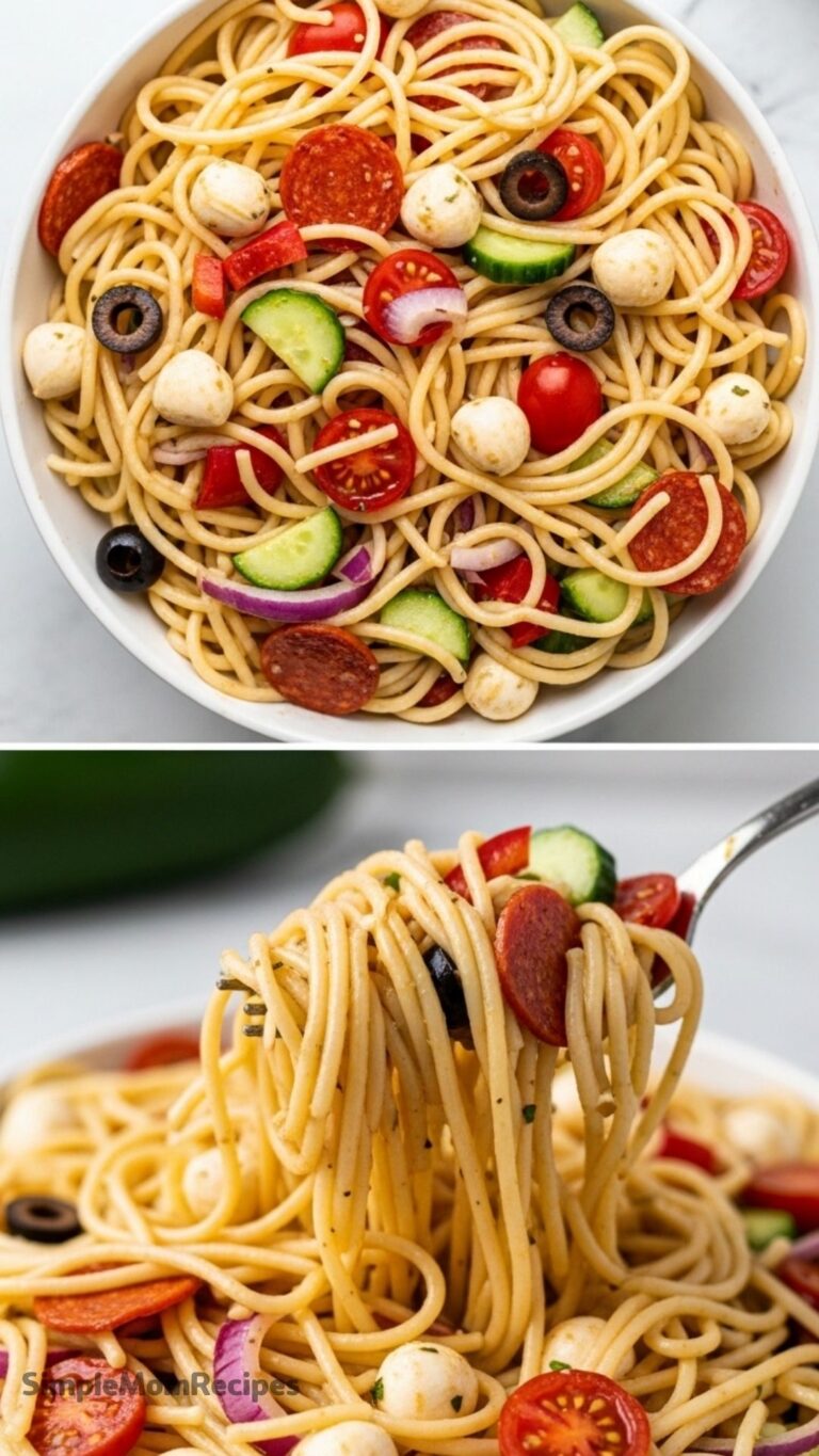 Easy Spaghetti Pasta Salad Recipe