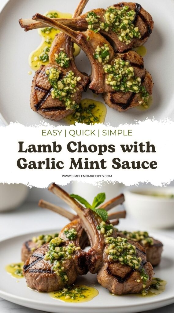 Lamb Chops with Garlic Mint Sauce Recipe