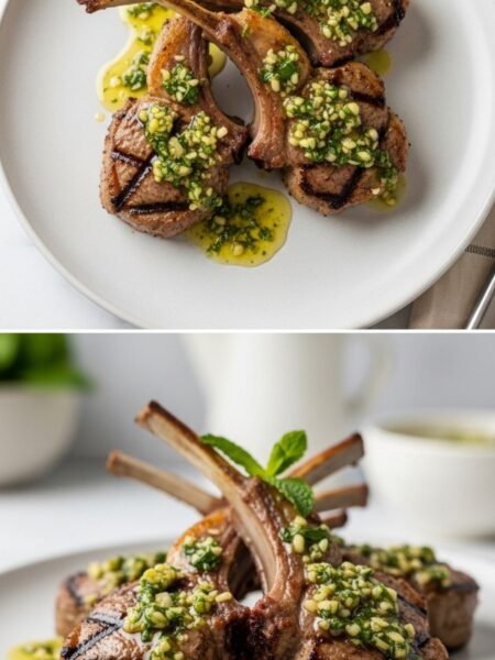 Lamb Chops with Garlic Mint Sauce Recipe
