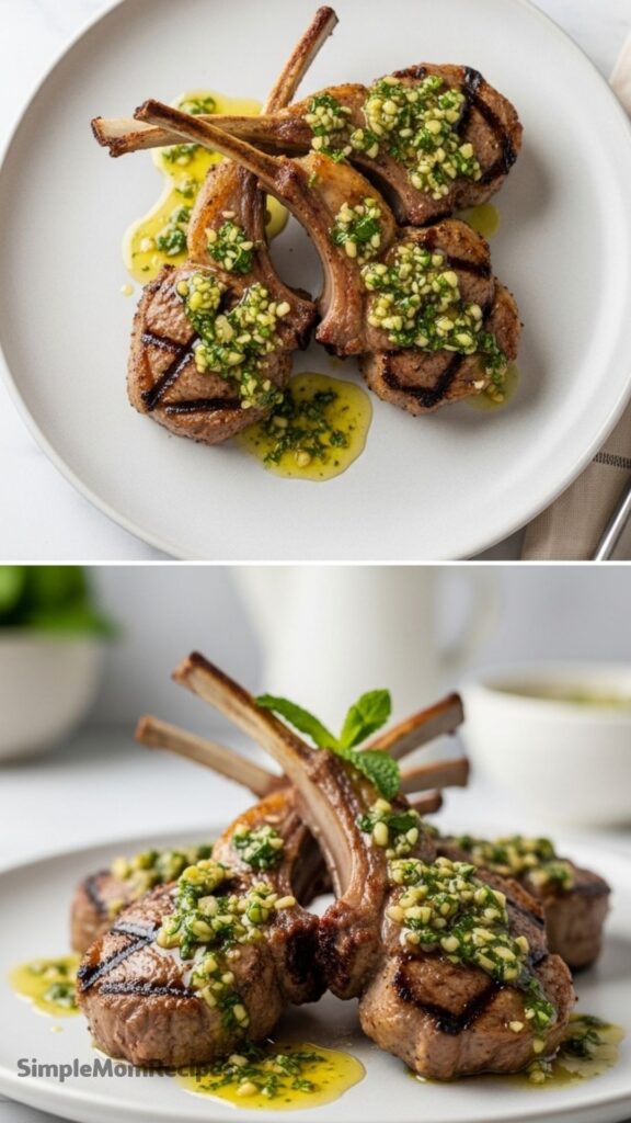 Lamb Chops with Garlic Mint Sauce Recipe