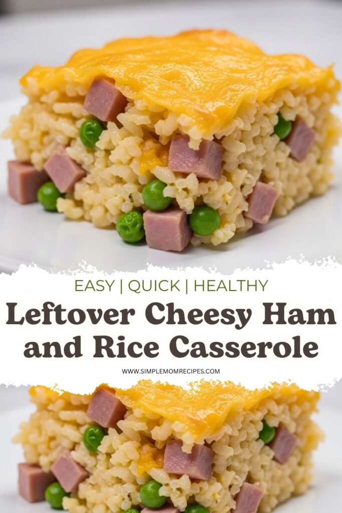 Leftover Cheesy Ham and Rice Casserole Recipe
