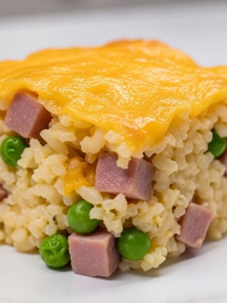 Leftover Cheesy Ham and Rice Casserole Recipe