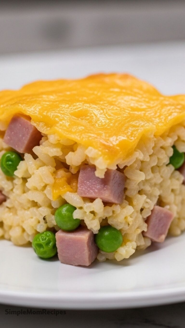 Leftover Cheesy Ham and Rice Casserole Recipe