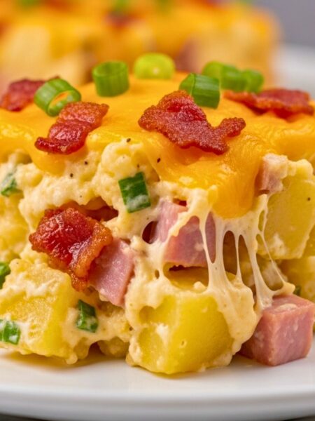 Leftover Ham & Bacon Cheesy Potatoes Recipe