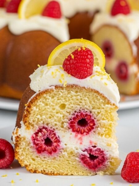 Lemon Raspberry Bundt Cake Recipe