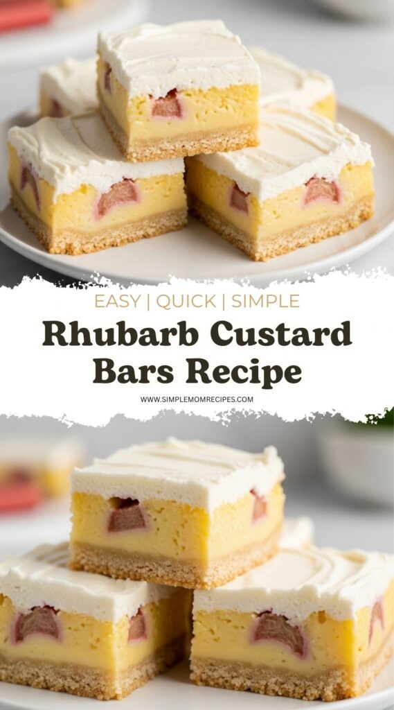 Rhubarb Custard Bars Recipe
