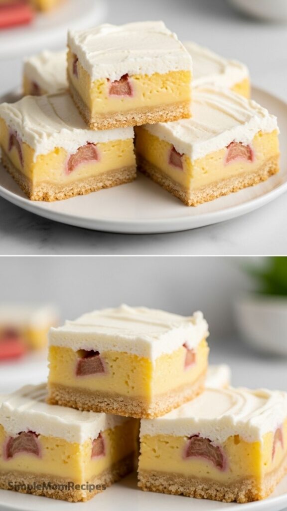 Rhubarb Custard Bars Recipe