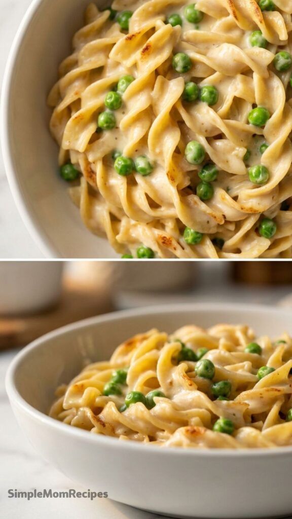 Creamy Skillet Noodles with Peas Recipe