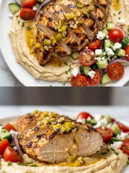 Grilled Chicken with Pepperoncini Garlic Butter