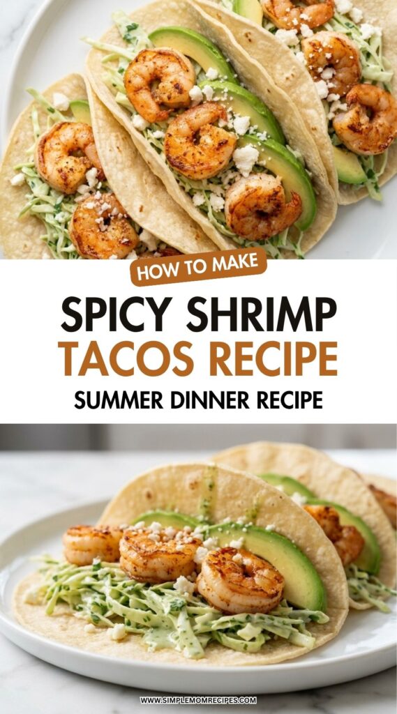 Spicy Shrimp Tacos with Garlic Cilantro Lime Slaw