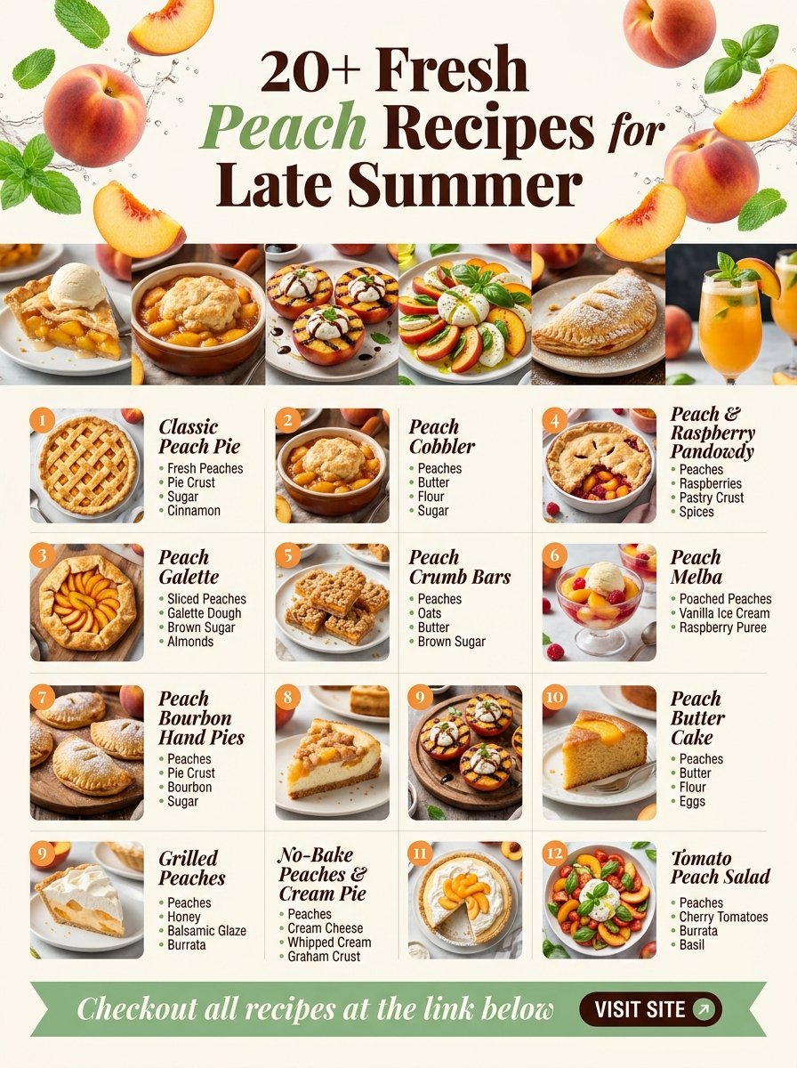 20+ Fresh Peach Recipes for Late Summer