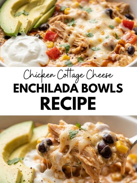 High-Protein Chicken Cottage Cheese Enchilada Bowls Recipe