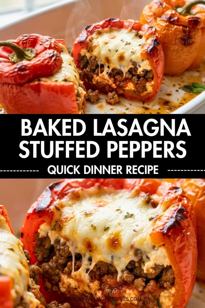 Low Carb Baked Lasagna Stuffed Peppers Recipe