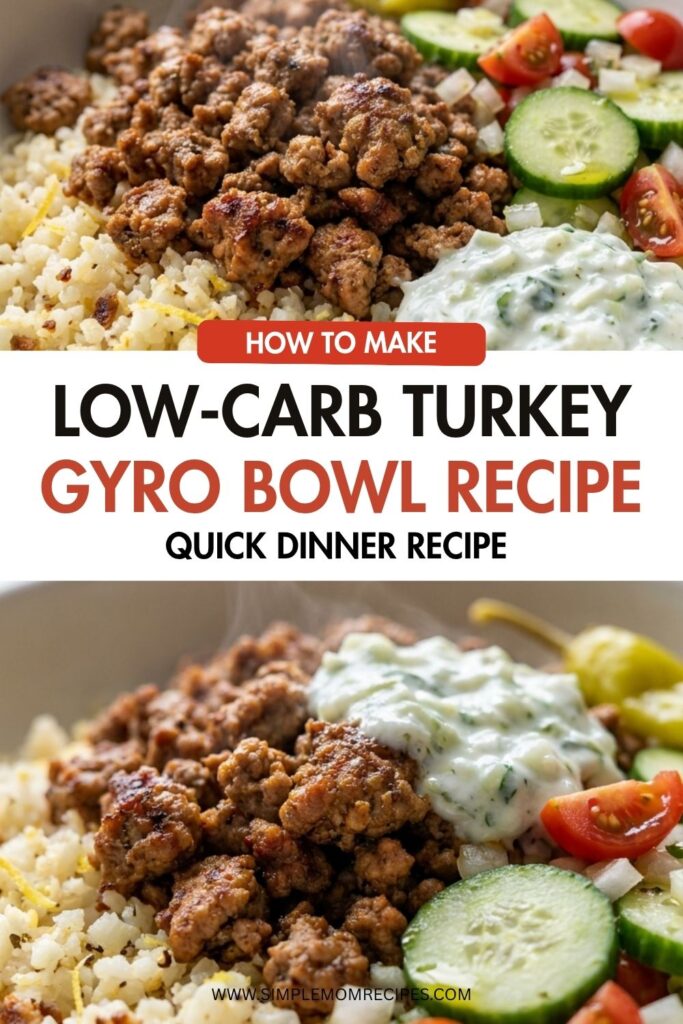 Low-Carb Turkey Gyro Bowl Recipe