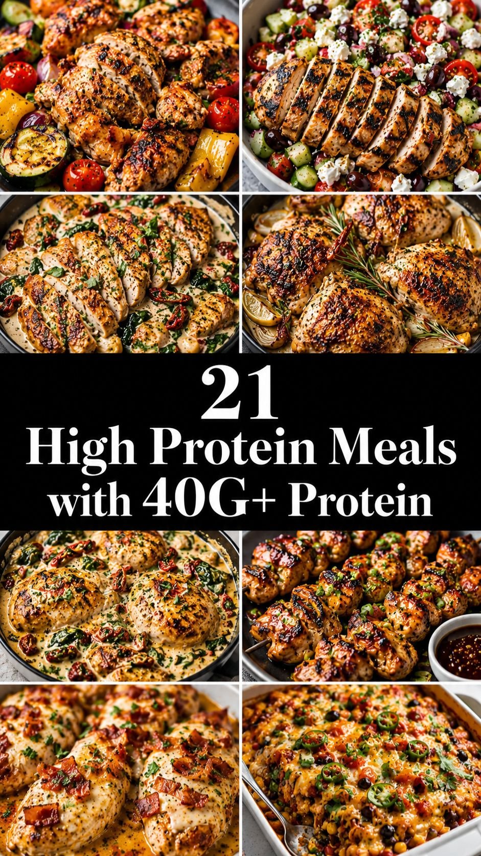 21 High Protein Meals with 40G+ Protein
