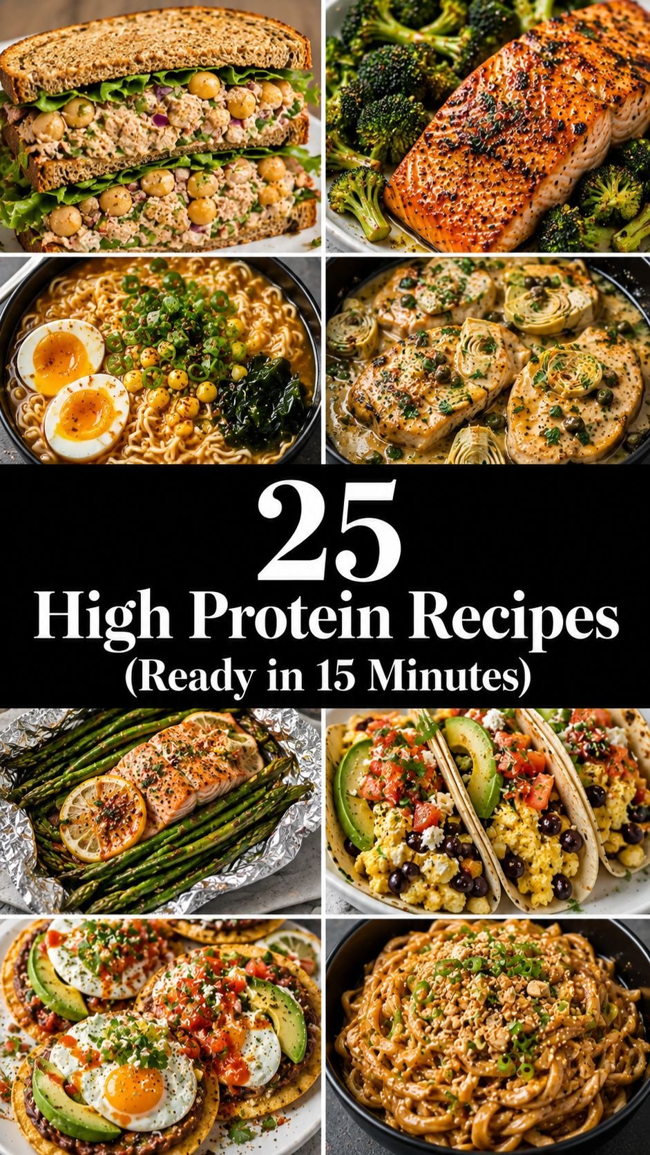 25 High Protein Recipes (Ready in 15 Minutes)