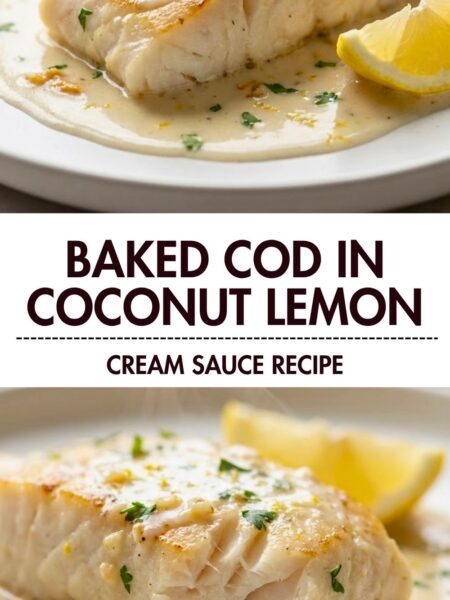 Baked Cod in Coconut Lemon Cream Sauce Recipe
