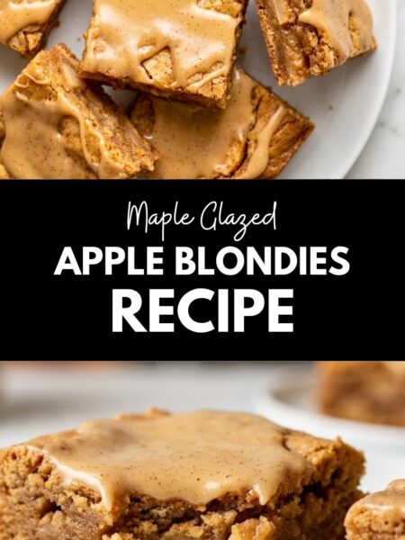 Maple Glazed Apple Blondies Recipe