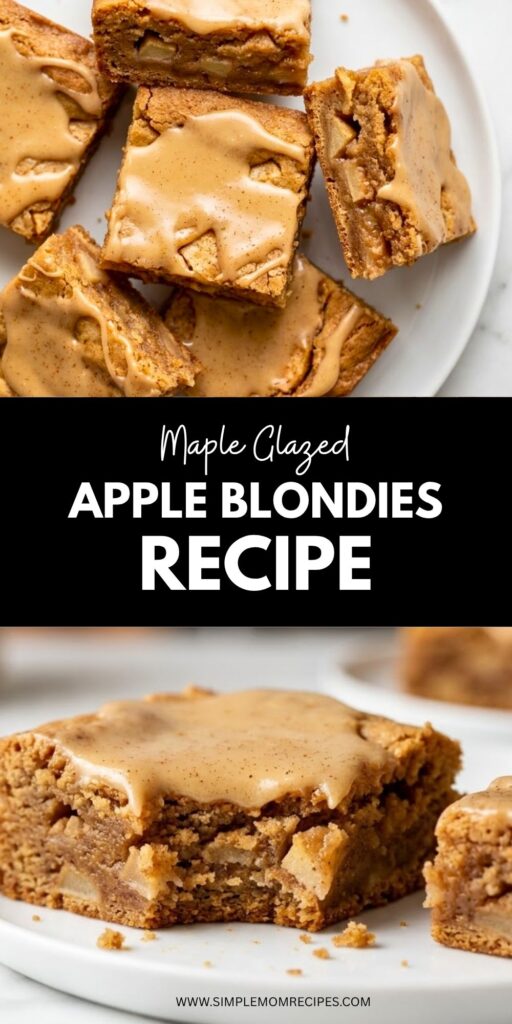 Maple Glazed Apple Blondies Recipe