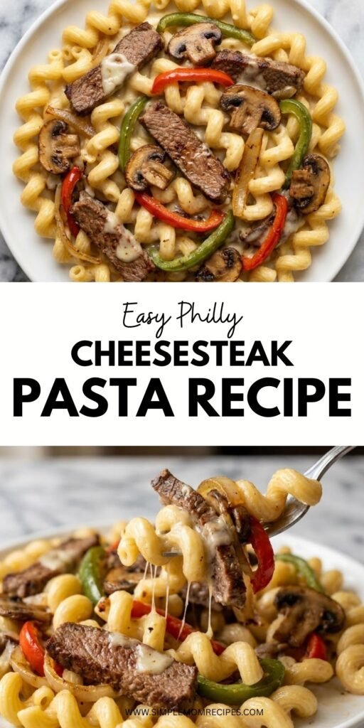 Philly Cheesesteak Pasta Recipe